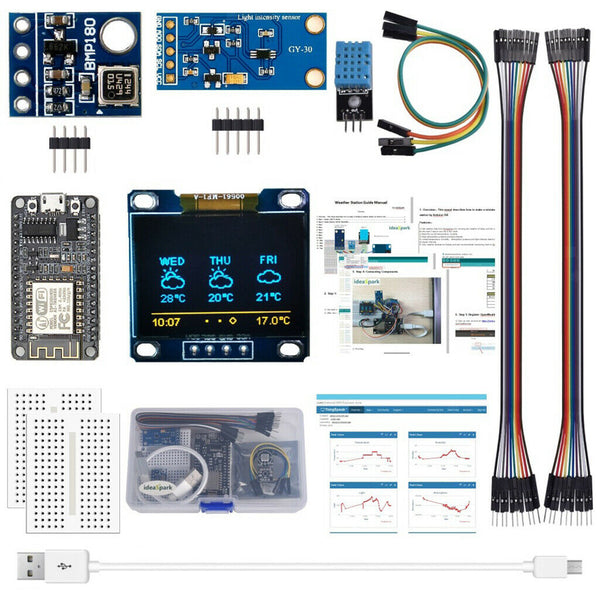 ESP8266 Weather Station Kit With 0.96 inch OLED IIC Display For IDE Starter