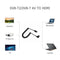 Left Angled 90 Degree HDMI to HDMI Male to Male Cable Spring 1080P Wire #gib