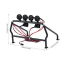 Metal Roll Cage Bucket with 6 LED Lights for 1/10 RC Rock Track Car Axial