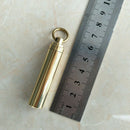 Mini Brass EDC Survival Waterproof Pills Case Medicine Box Container