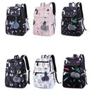School Bags for Girls Female Laptop Backpack Usb Backpack Children Backpack