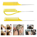 3pcs Anti-static Weave Highlighting Foiling Hair Comb Barbers Toothed Combs