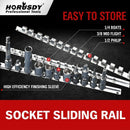 Socket Rack Holder 1/4 Inch 3/8 Inch 1/2 Inch With 16 Clips On Rail Tool Or C6C3