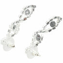 Necklace and earrings of rhinestone and pearls Artificial wedding jewelry Q4Z3