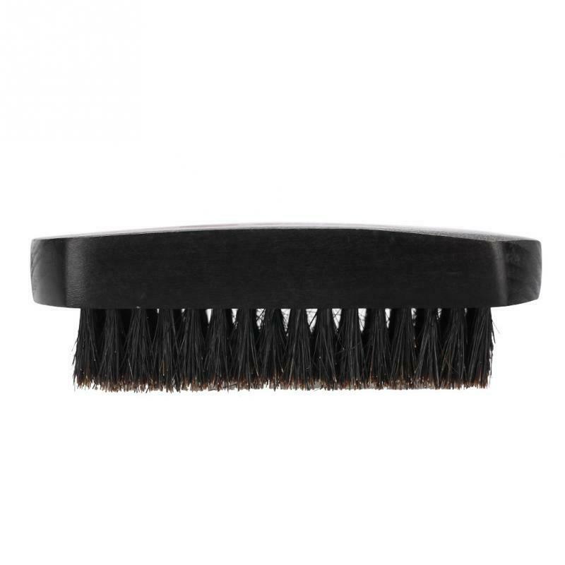 Bluezoo Men Mustache Oval Black Brush Beard Care Shaving Cleaning Grooming  F5L2