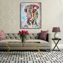 Painting By Numbers Kit DIY Color Elephant Canvas Oil Art Picture Craft