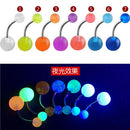 7Pcs a lot Glow Dark Belly Button Navel Bar Rings Body Piercing Jewelry Newly