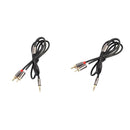 2Pack 3.5mm Stereo Male Plug to 2 RCA Dual Audio Male Adapter Speaker Cable