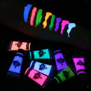 Glow in Dark Face and Body Paint UV Blacklight Neon Fluorescent 8 Tubes 10ML