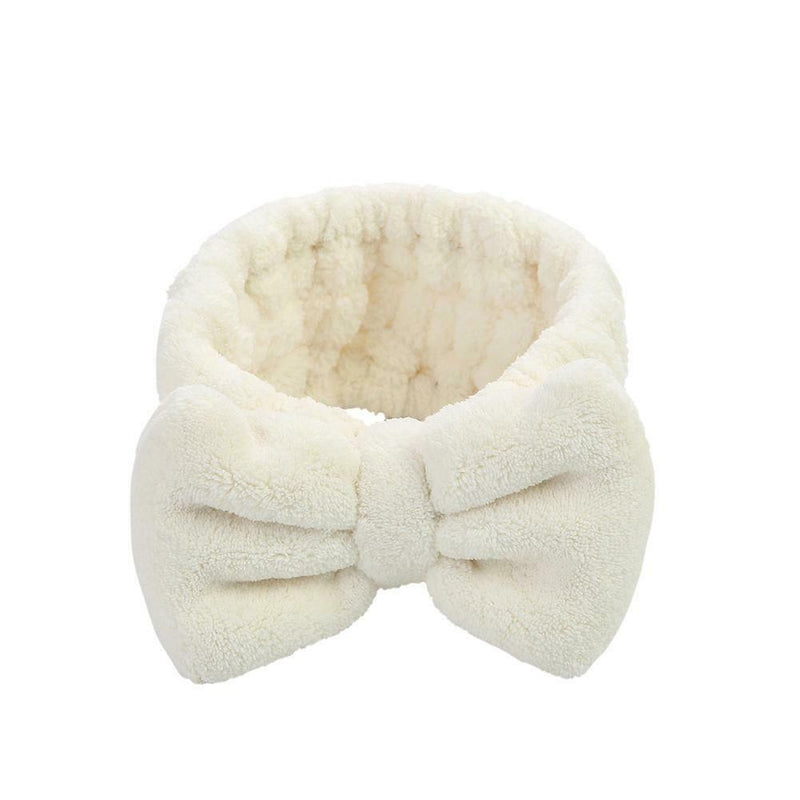 Soft Coral Fleece Women Cross Headband Girls Bow Knot Elastic Hairband (4) A
