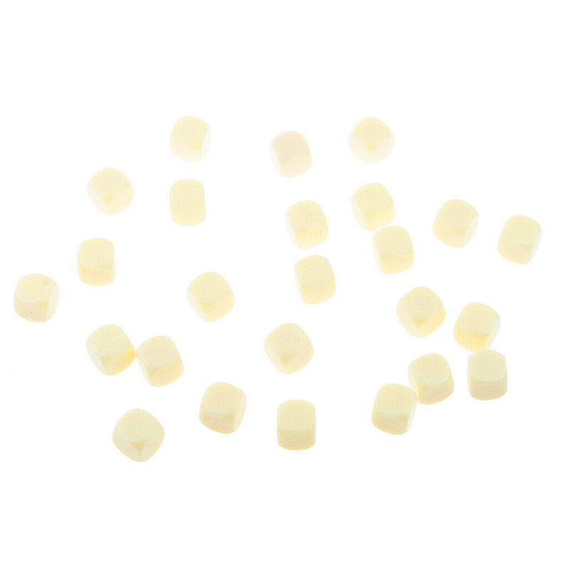 50 Pieces Opaque Blank Dice D6 for D&D RPG MTG Party Games Orange + Beige