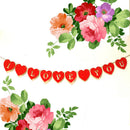 Wooden Hollowed I LOVE YOU Wedding Pendant Festival Party Hanging Ornaments A