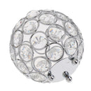 2Pcs 8cm Dia. Crystal Candelabra Wedding Centerpiece Candle Holder _Silver