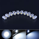 10pcs Car White T5 B8.5D Gauge 5050 1SMD LED Speedo Dashboard Side Light Bulbâ„–[