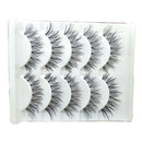 5Pair Natural Thick Cross Eye Lashes Extension Makeup False Eyelashes Clear Band