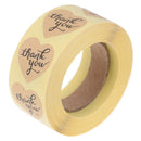 500pcs Heart thank you Stickers Cake Sealing Labels Gift Box Adhesive Sti â„–[