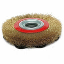 1Pcs 8 Inch 200mm Steel Flat Wire Wheel Brush with 10pcs Adaptor Rings For  D1F6