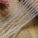 Glass Beads Rondelle Loose Bead Clear For DIY Bracelet Crafts Party Decor 6mm