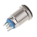 16mm Metal Latching Pushbutton Switch 1NO1NC SPDT ON/OFF with 12V Red LED