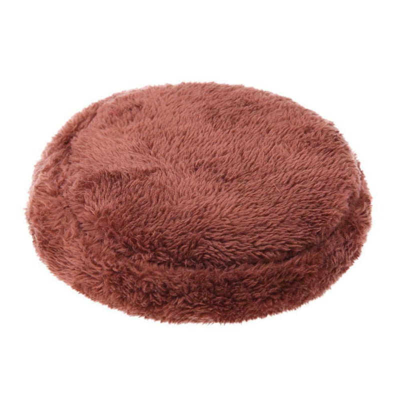 Animal Pet Hamster House Bed Washable Winter Warm Soft Mat(Dark Brown)(L) A