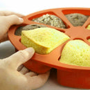8 Triangle Round Silicone Cake Pan Tins Muffin Pizza Tray Baking Mould K2S9