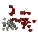 20Pcs Red Metal Studs Rivet Bullet  Cone Screw for Leather Craft 7x10mm
