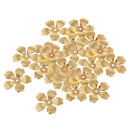 30Pc Golden Metal Filigree Flower Beads Caps Spacer Beads For Jewelry Making
