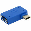 USB 3.1 Type C Right 90 Degree Angled Male to USB 3.0 Female OTG Adapter