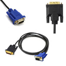 1.5 Metre Dual Link DVI-I DVI to VGA D-Sub Video Adapter Cable Converter Lead