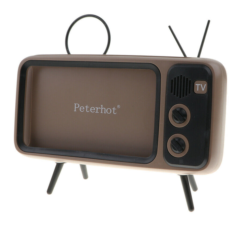 Universal Outdoor Portable Retro TV Style Wireless  Speaker Brown