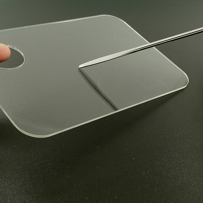 Cosmetic Acrylic Makeup Nail Eye Shadow Mixing Palette Stainless Spatula Tool