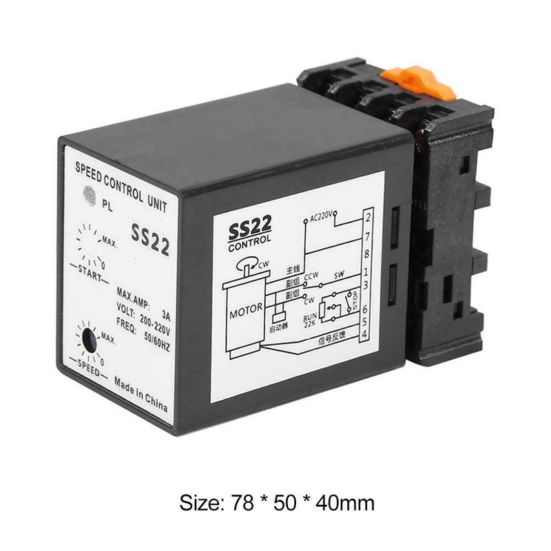 SS22 Separate Motor Speed Control AC 200-220V 400W 3A Speed Adjusting Unit