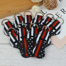 Neoprene Floral Waterproof Lipstick Chapstick Holder Bag Key Chain Jewelry