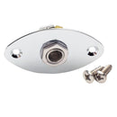 Flat 6.35mm 1/4'' Guitar Output Jack Plate Socket for Electric Guitar Bass