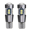 2X White T10-3030-10SMD LED Bulbs High Power Super Bright For Reading Light