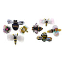 8Pcs Bee Dragonfly Sequins Rhinestones Beads Fabric Appliques Patches Brooch