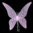 2pcs Girls Glitter Pink Butterfly Wing Fairy Princess Party Fancy Dress Gift