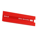 Aluminum Heatsink For PCIe NVMe M.2 NGFF SSD With Silicone Thermal Pad-Red