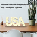Wooden American Independence Day DIY English Alphabet Home Decoration Craft