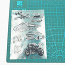 Train Plane DIY Transparent Silicone Clear Stamps Scrapbook Album Cards De JR