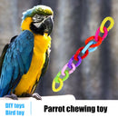 100pcs Colorful Plastic Chain Parrot Birds Toys Non-toxic C-clip Hook (L) A