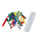 50 Pcs Office School Colorful Plastic Binding Two-Piece Document Paper Fast