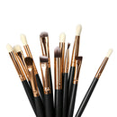 12pcs Professional Eye Makeup Brushes Set Eyeshadow Eyeliner Tool (Black) A