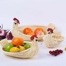 Creative Fruit Handmade Rattan Woven Living Room Fruit Plate Bread Dried Fr F8G6