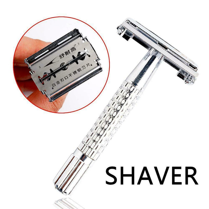 Stainless Steel Metal Safety Razor Double Edge Shaving Blade Razor For men