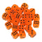 Orange Acrylic D6 Noctilucence Dices 6-Sided Point Spot Game Dice 25pcs/Pack