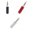6Pcs 4-Pole 3.5mm 1/8" Male Headphone Plug