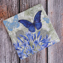 20PCS Napkins paper Decoupage Tissue Purple Flowers Butterfly wedding birth JR