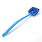 Long Handle Fish Tank Glass Wipe Plastic Sponge Algae Glass Cleaner (Blue) A
