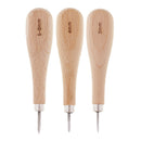 1 Set 3/4/5mm Leather Craft Stitching Awl for Sewing Leather Diamond Point